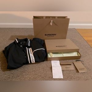 Burberry Logo Causal Shirt Burberry London England Size Small